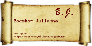 Bocskor Julianna névjegykártya